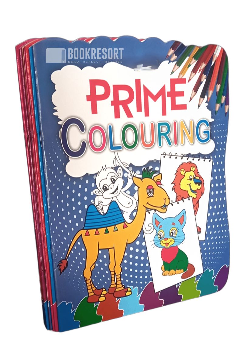 Coloring books for kids with color guide featuring fruits vegetables birds animals and character themes