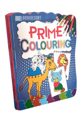 Coloring books for kids with color guide featuring fruits vegetables birds animals and character themes
