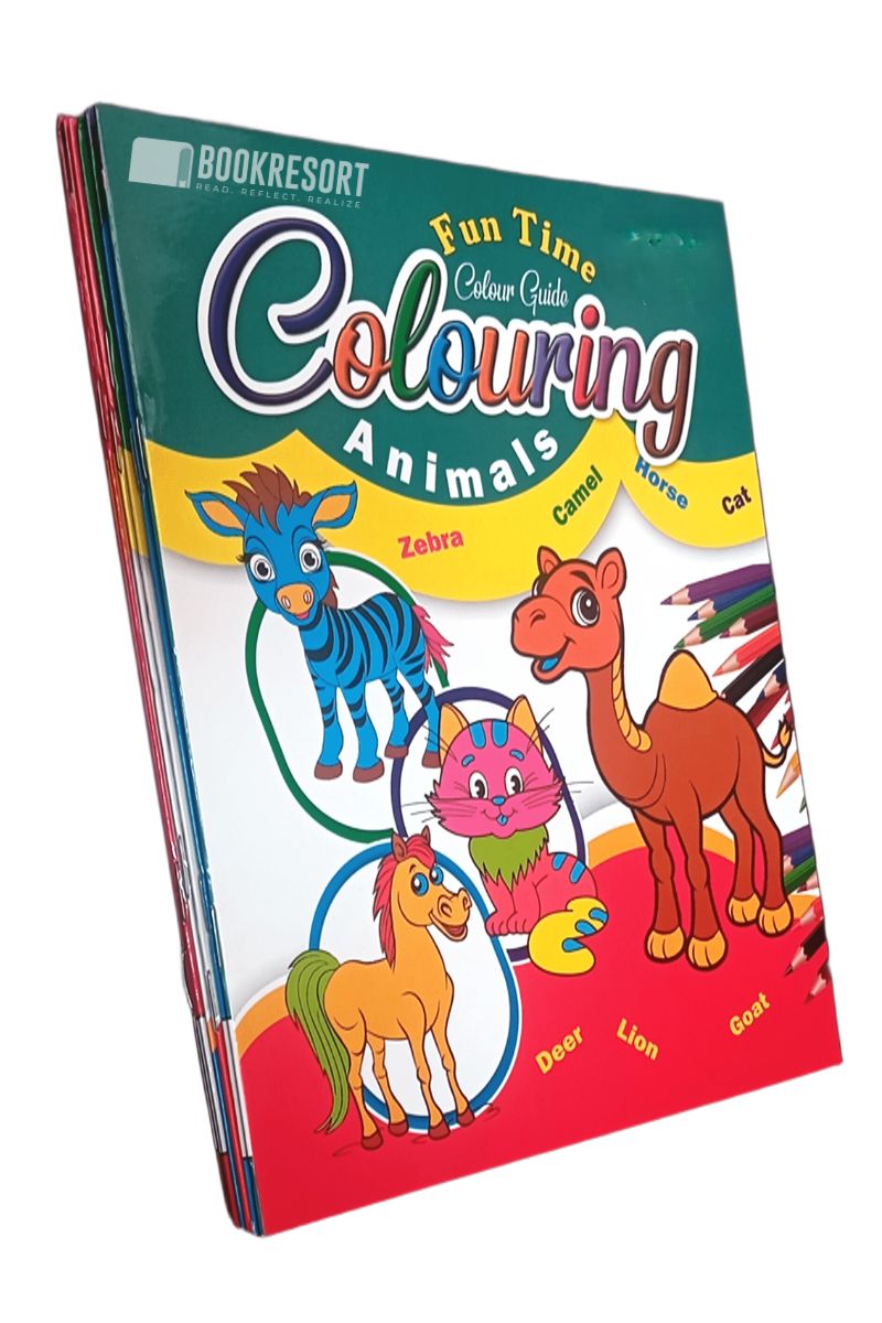 Coloring books for kids with color guide featuring 7 themed colouring books for creative learning