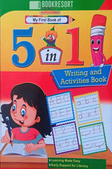 5 in 1 activity book for kids with engaging learning exercises for early education and skill development