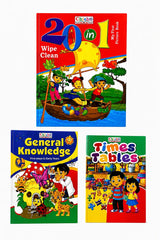 Best Activity Books Set for Kids including Time Table Book, General Knowledge Book and 20-in-1 Write and Wipe Book by Book Resort