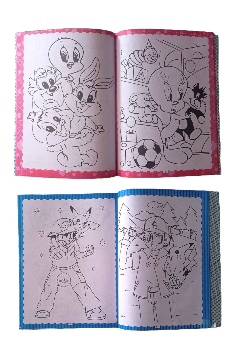 Smart Colouring BooKids coloring book pages with bold outlines featuring animals fruits cartoons and superheroesks (20 books)
